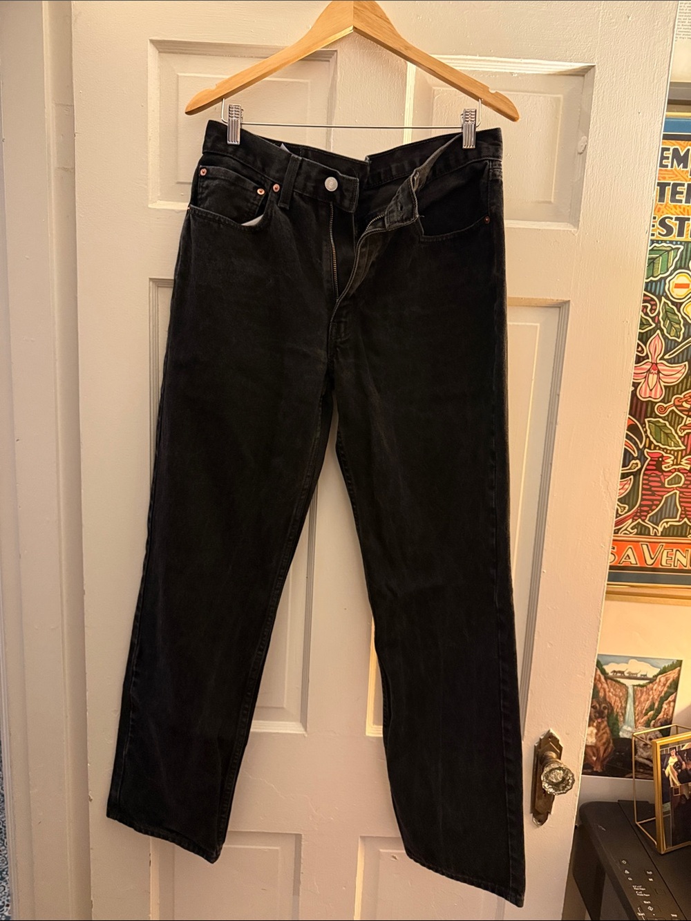 Levi's Black 550 Relaxed Fit Jeans